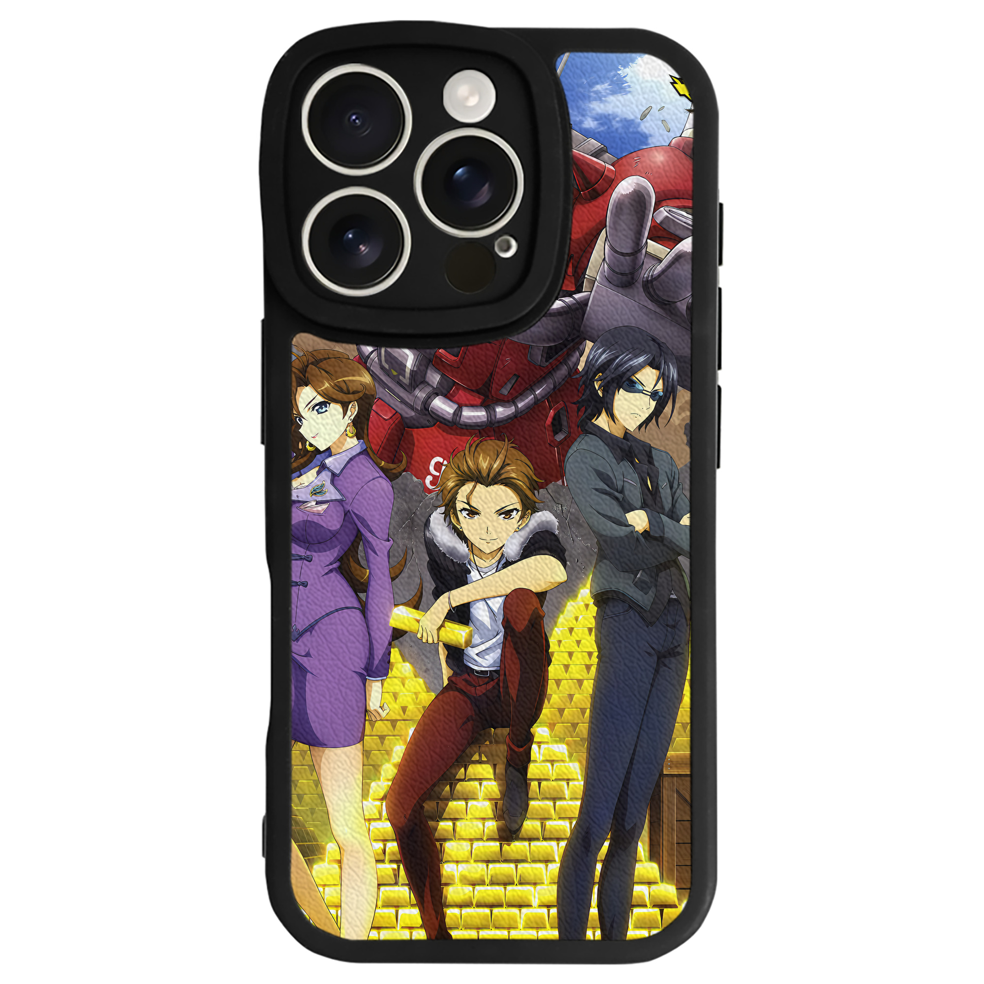（画像用） 機動戦士ガンダム Mobile Suit Gundam 【iPhone 16シリーズ対応】シリコンスマホケース（レザー調） 材質：シリコン